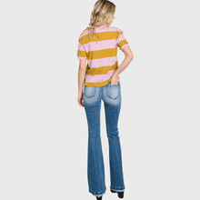 Load image into Gallery viewer, Dare to Dream DISTRESSED MID RISE STRETCH FLARE