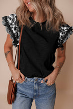 Load image into Gallery viewer, Pretty in Print Ruffle Sleeve Top