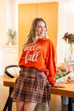 Load image into Gallery viewer, Sequin "Hello Fall" on Orange Top