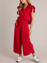 Load image into Gallery viewer, Adored Cropped Wide-Leg Pants Set