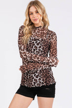 Load image into Gallery viewer, Leave her Wild Mesh Long Sleeve Top
