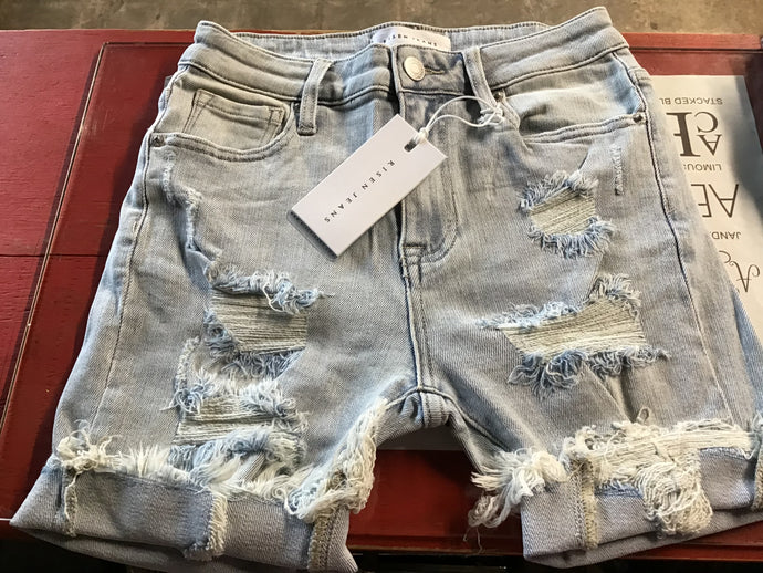 Risen Blue Jean Shorts