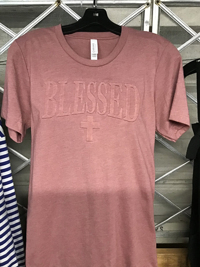 Embossed BLESSED Tee