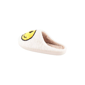 HDS3744-SMILEY FACE FUZZY FLEECE SOFT SLIPPER ASSORTED SIZE