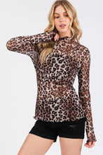 Load image into Gallery viewer, Leave her Wild Mesh Long Sleeve Top
