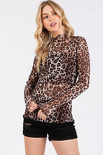 Load image into Gallery viewer, Leave her Wild Mesh Long Sleeve Top
