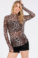 Load image into Gallery viewer, Leave her Wild Mesh Long Sleeve Top
