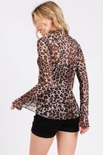 Load image into Gallery viewer, Leave her Wild Mesh Long Sleeve Top
