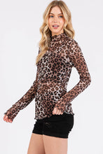 Load image into Gallery viewer, Leave her Wild Mesh Long Sleeve Top
