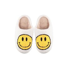 Load image into Gallery viewer, HDS3744-SMILEY FACE FUZZY FLEECE SOFT SLIPPER ASSORTED SIZE
