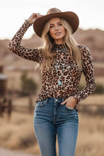 Load image into Gallery viewer, Leave her Wild Mesh Long Sleeve Top
