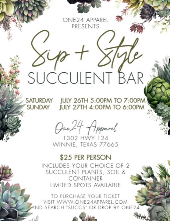 Sip + Style Succulent Bar Event Ticket