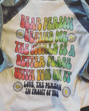 Load image into Gallery viewer, Be Kind Rainbow Raglan
